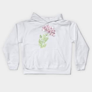 Angelica flower, watercolor painting Kids Hoodie